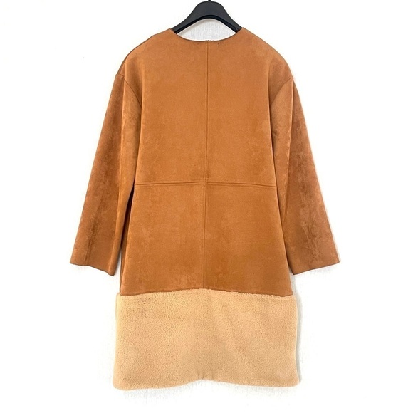 Zara Retro Faux Suede Faux Fur Jacket - Picture 6 of 13